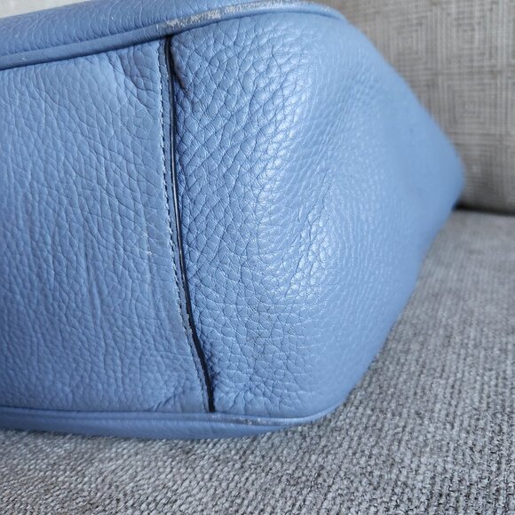 Coach C2853 Rori Silver/Blue Pebble Leather shoulder bag - Picture 3 of 12